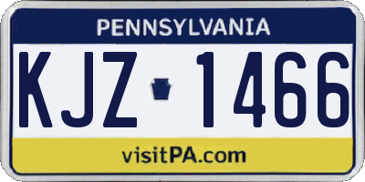 PA license plate KJZ1466