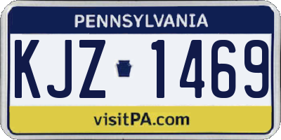 PA license plate KJZ1469
