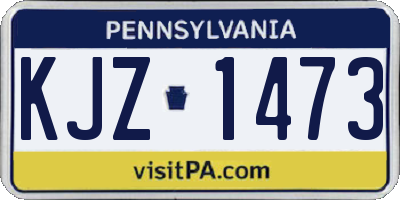 PA license plate KJZ1473