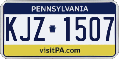 PA license plate KJZ1507