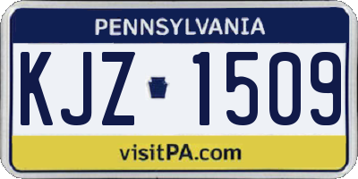 PA license plate KJZ1509