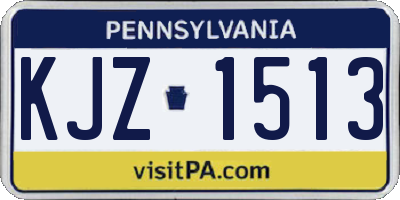PA license plate KJZ1513