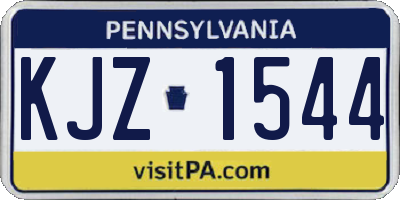 PA license plate KJZ1544