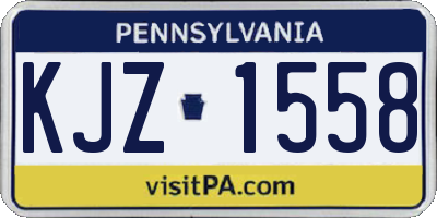 PA license plate KJZ1558