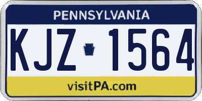 PA license plate KJZ1564