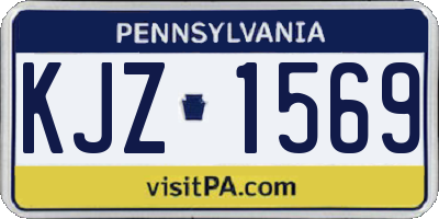 PA license plate KJZ1569