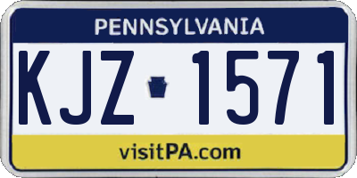PA license plate KJZ1571