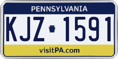 PA license plate KJZ1591