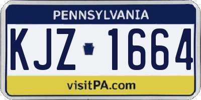 PA license plate KJZ1664