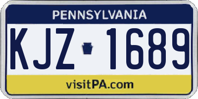 PA license plate KJZ1689