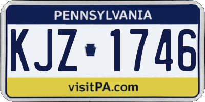 PA license plate KJZ1746