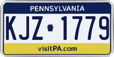 PA license plate KJZ1779