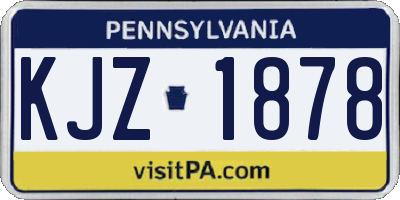 PA license plate KJZ1878