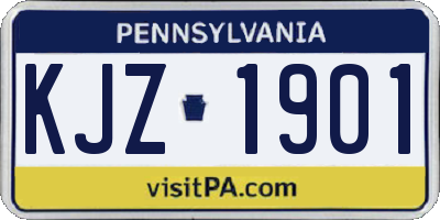 PA license plate KJZ1901