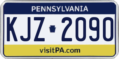 PA license plate KJZ2090