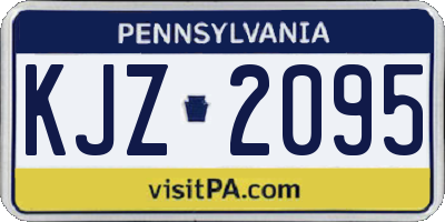 PA license plate KJZ2095