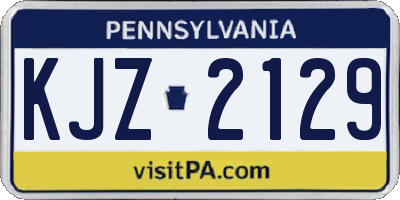 PA license plate KJZ2129