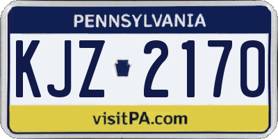 PA license plate KJZ2170