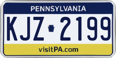 PA license plate KJZ2199