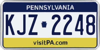 PA license plate KJZ2248