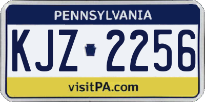 PA license plate KJZ2256