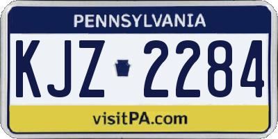 PA license plate KJZ2284