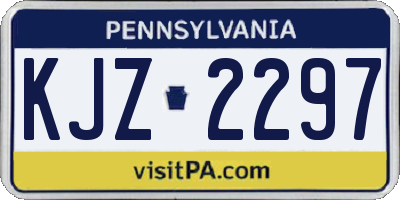 PA license plate KJZ2297