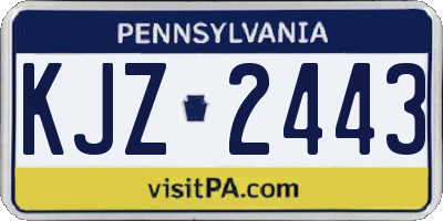 PA license plate KJZ2443