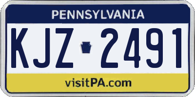 PA license plate KJZ2491