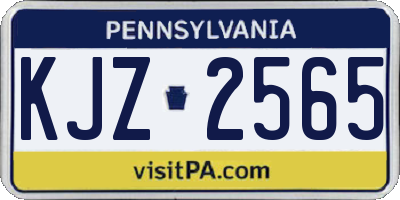 PA license plate KJZ2565