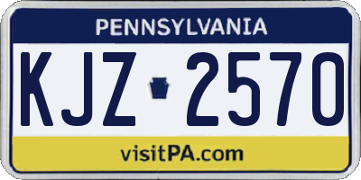PA license plate KJZ2570