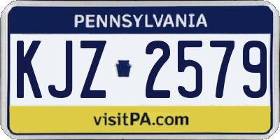 PA license plate KJZ2579