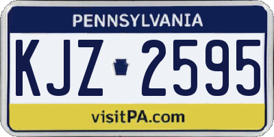 PA license plate KJZ2595