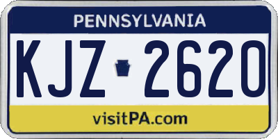 PA license plate KJZ2620