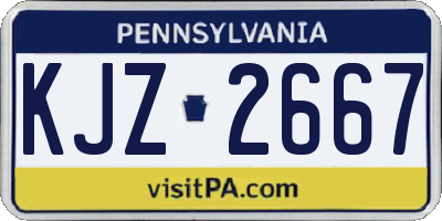PA license plate KJZ2667