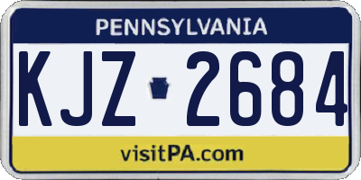 PA license plate KJZ2684