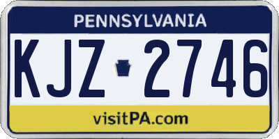 PA license plate KJZ2746