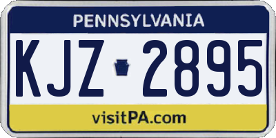PA license plate KJZ2895