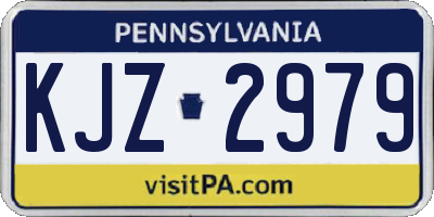 PA license plate KJZ2979