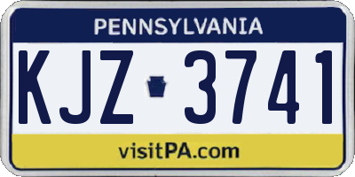 PA license plate KJZ3741