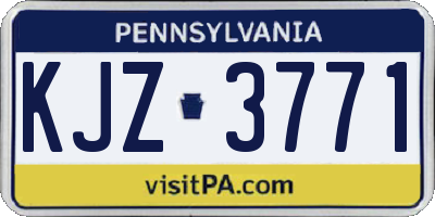 PA license plate KJZ3771