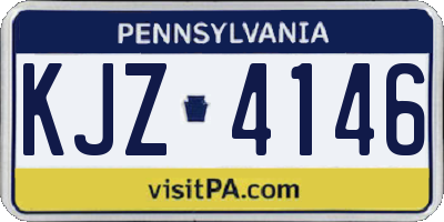 PA license plate KJZ4146