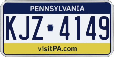 PA license plate KJZ4149