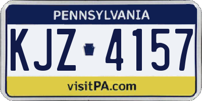 PA license plate KJZ4157