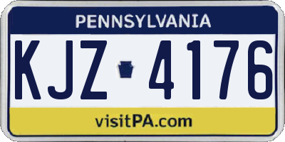 PA license plate KJZ4176