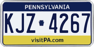 PA license plate KJZ4267