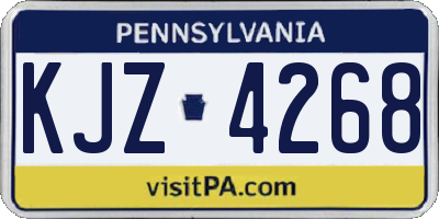 PA license plate KJZ4268