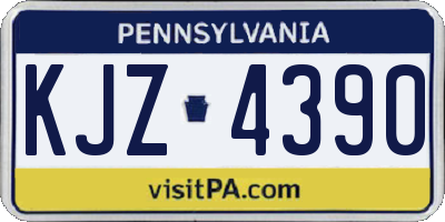 PA license plate KJZ4390