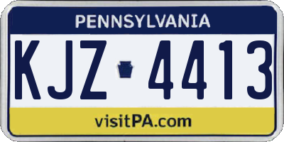PA license plate KJZ4413