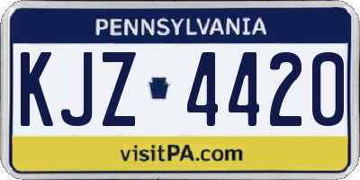 PA license plate KJZ4420